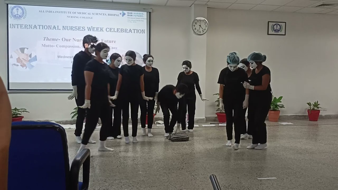 Mime competition in this nurse's week#collegelife #aiims #aiimsbhopal #aiimsvlog #nursing #nurse