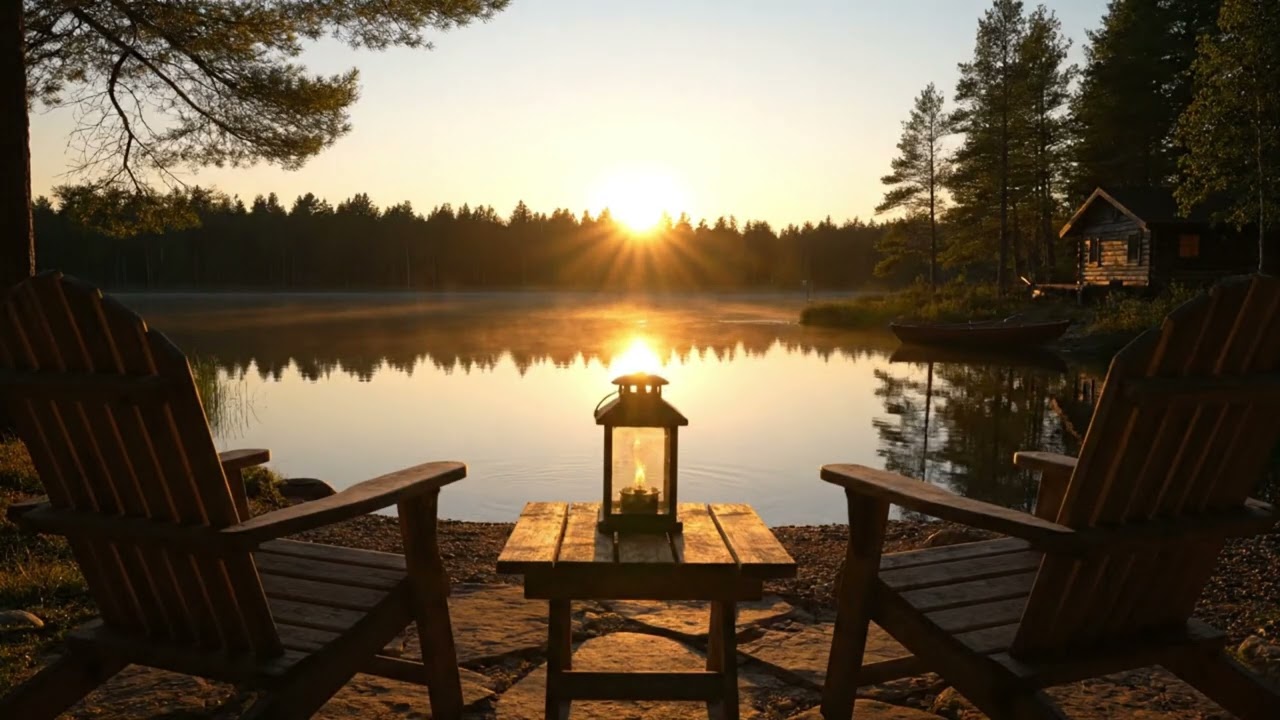 Whispers of the Evening Lake | Peaceful Sunset Ambience for Deep Relaxation #relaxingsounds
