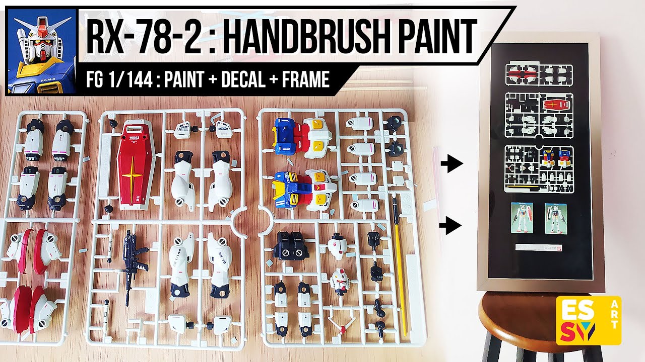 RX-78-2 GUNDAM [FG] Unboxing + Custom Paint + Panel Lining + Decals + Frame