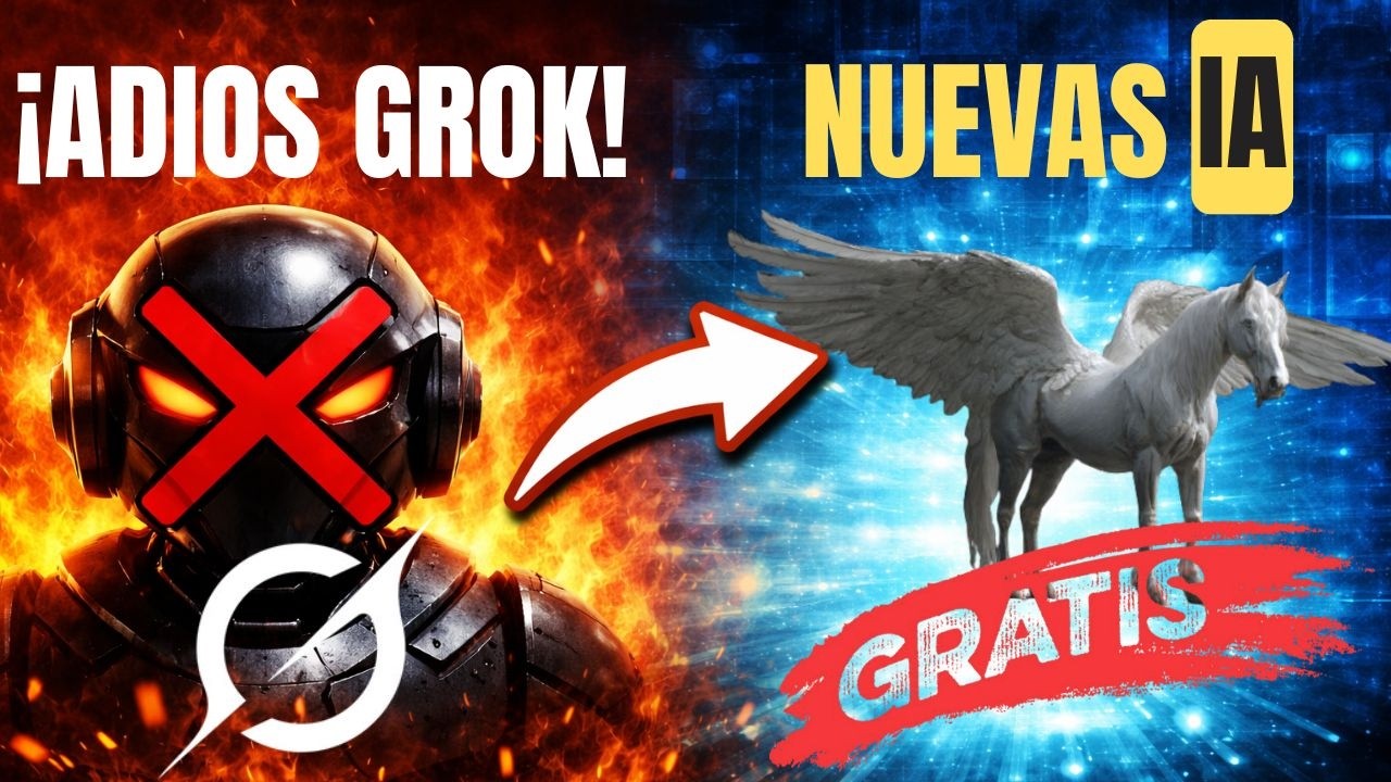 GROK dej&oacute; de ser GRATIS 🔰 Mejores IA ALTERNATIVAS gratuitas ✔️