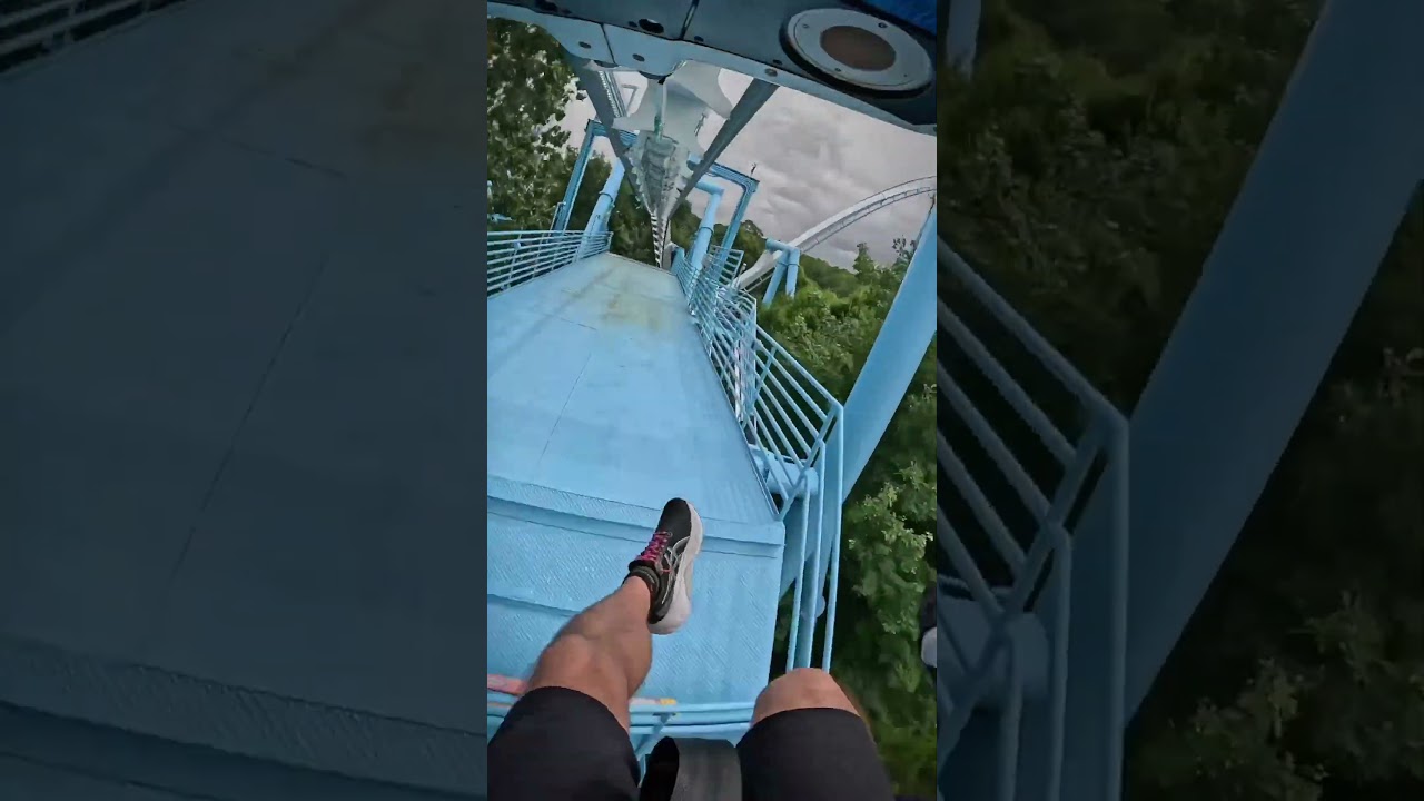 Take a ride on one of the largest inverted coasters! ⛷️#pov #alpengeist #buschgardens #rollercoaster