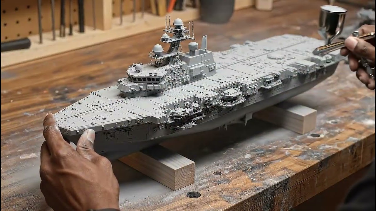 Building the Most Advanced Aircraft Carrier Model | Full Assembly