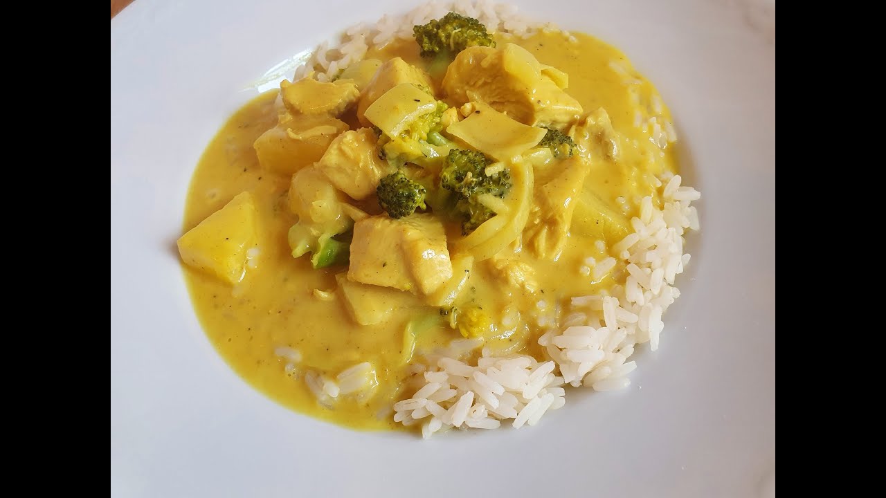 leckeres Hähnchencurry mit Reis