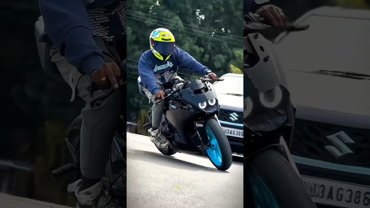 black colour modified KTM rc 390 bs4 !!#trending #rider #shorts #foryou #ytshorts #sports #ktm#zx10r