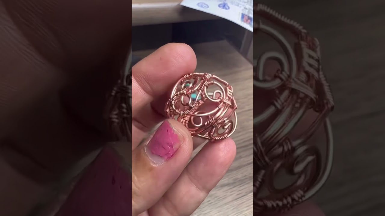 Locket 🩵 #jewelry #wirework #jewelrydesign #crystals #tipsandtricks #wirewrap #handmade #reels