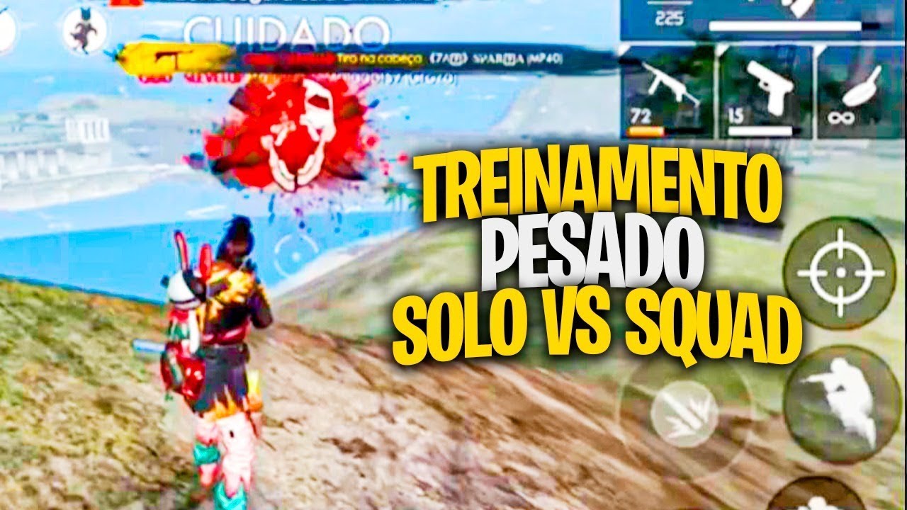 17 KILLS TREINAMENTO PESADO SOLO VS SQUAD - FREE FIRE