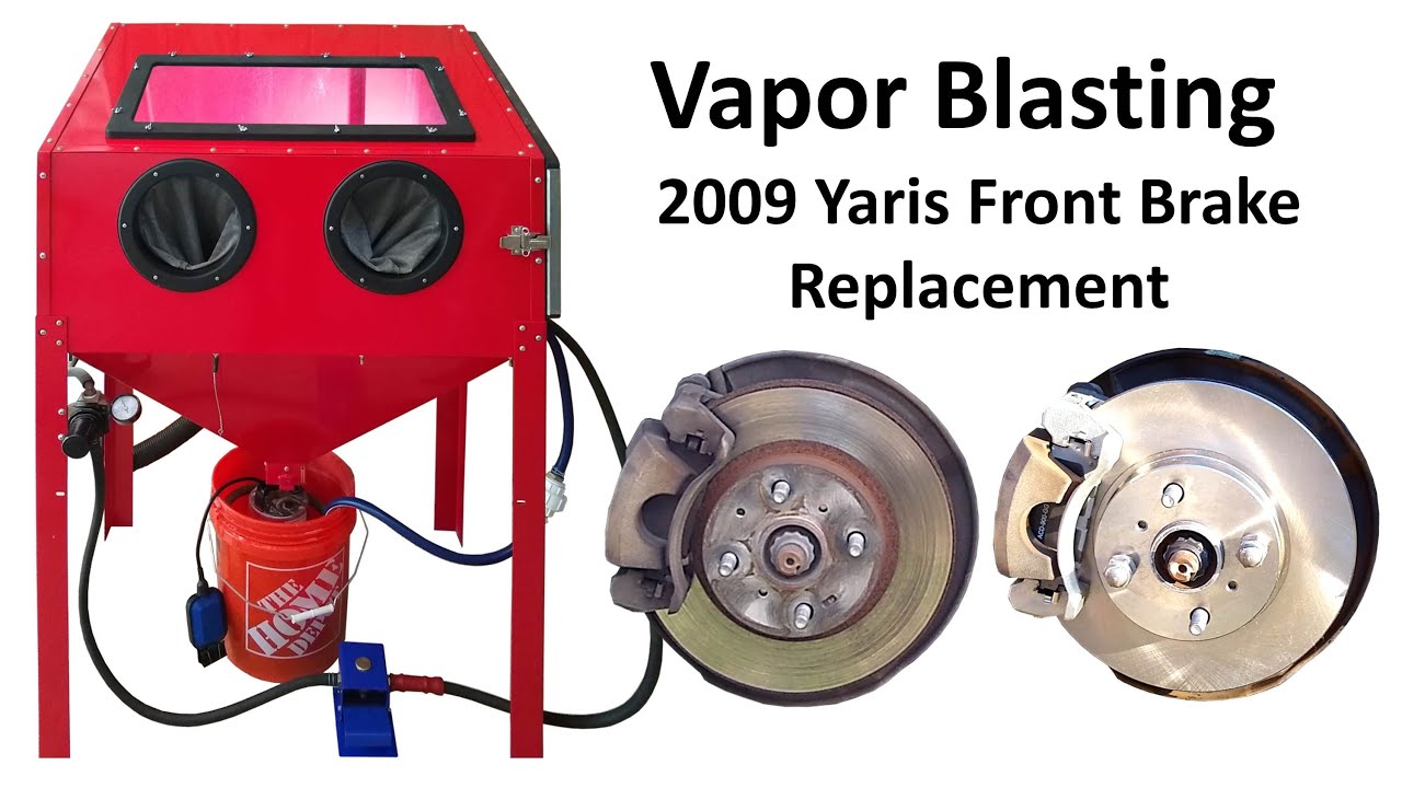 DIY 2009 Toyota Yaris Step by Step Front Brake, Rotor Replacement, and Vapor Blast / Hone touch up