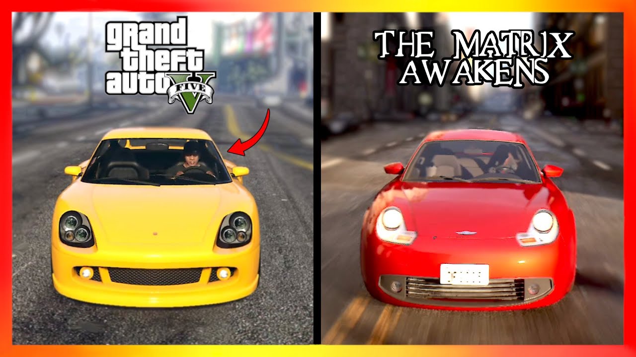 GTA 5 vs. The Matrix Awakens 🔥 (RAGE vs. Unreal Engine 5)