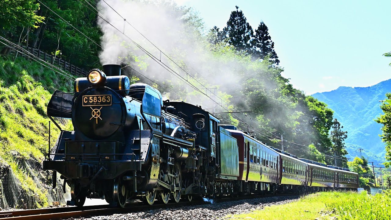 【C58 363】SLパレオエクスプレス【秩父鉄道】Kｰ9（CH‐2）門デフ装備4K60p JNR class C58