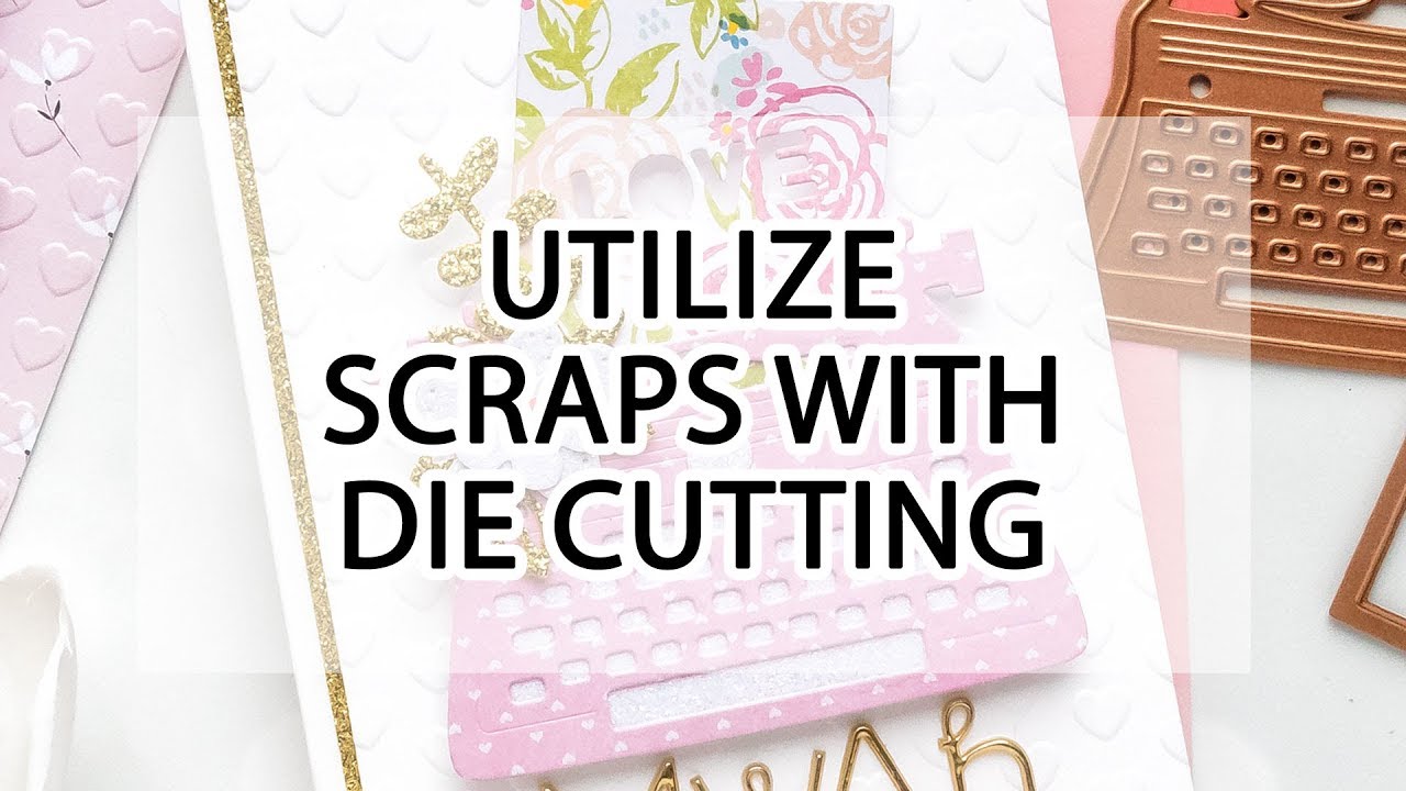 Utilizing Scraps - Spellbinders January 2019 Card Kit - Typewriter Die Cards