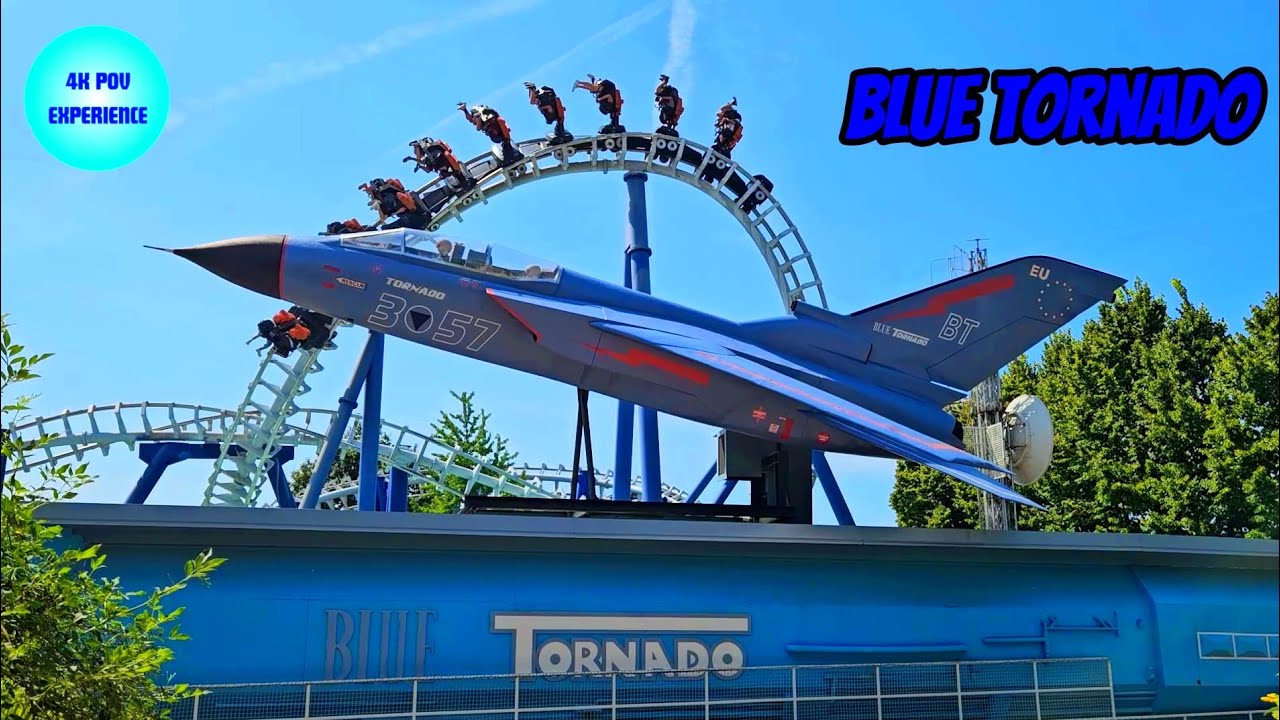 Blue Tornado first row on ride POV - Gardaland