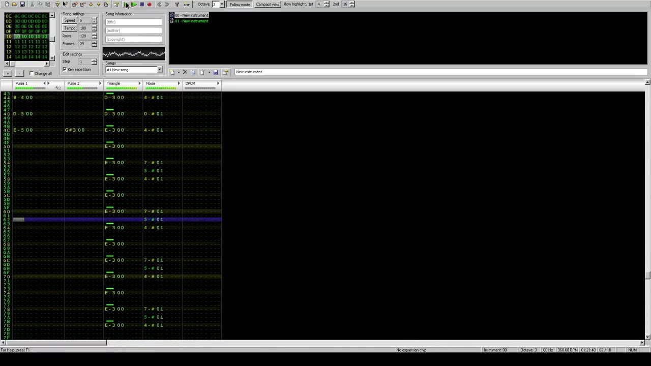 Jumping into an exciting level - famitracker original