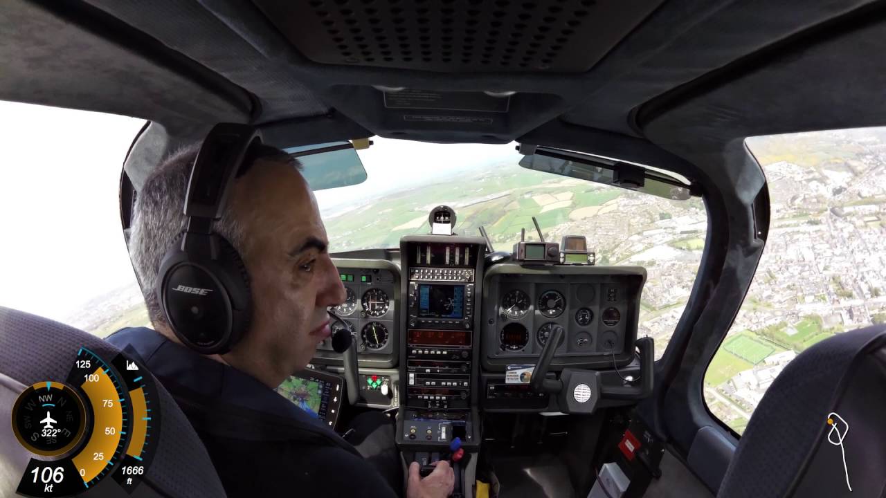 TB20 approach and turbulent landing at Newtownards airport in Northern Ireland