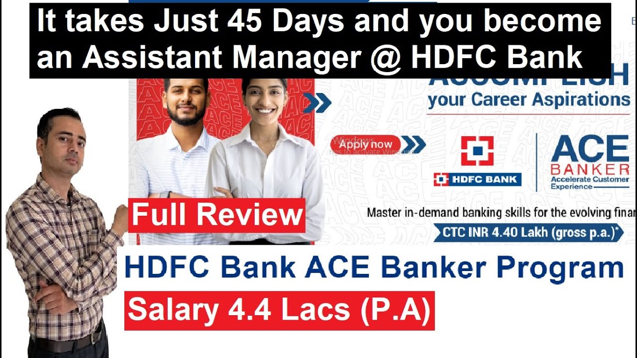 HDFC ACE Banker Program || Graduate Job || HDFC ACE Program || NIIT IFBI Program