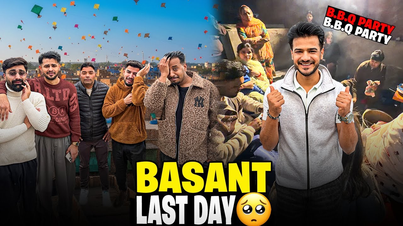 Last Basant Evening🪁|| Boys Ky Tears 🥺|| Family BBQ 🔥