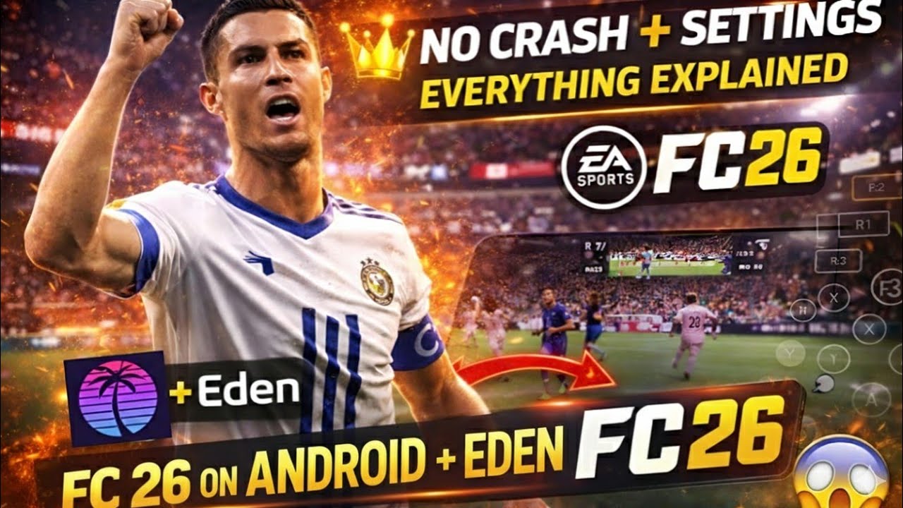 😱 FC 26 ON ANDROID NO CRASH! 🔥 | EDEN EMULATOR SETTINGS + GAMEPLAY