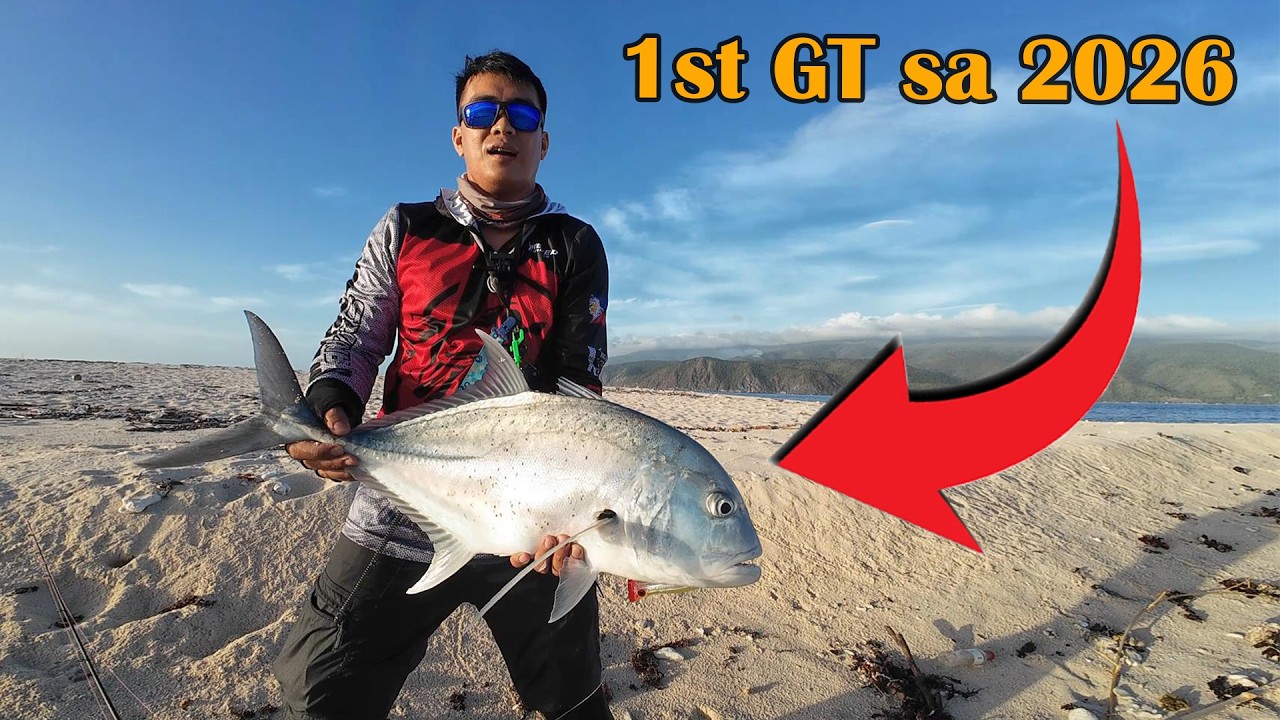 CATCH AND COOK GIANT TREVALLY | FIRST GT IN 2026 | ISLAND FISHING ADVENTURE