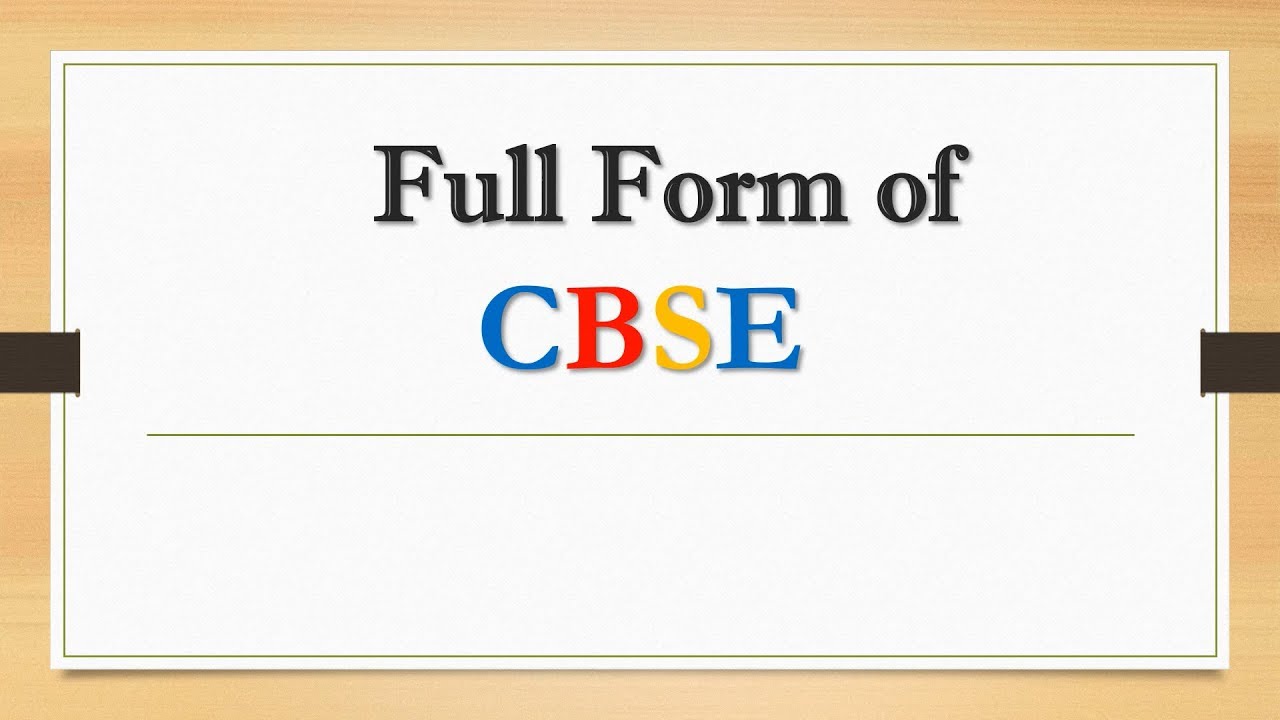 Full Form of CBSE || Did You Know?