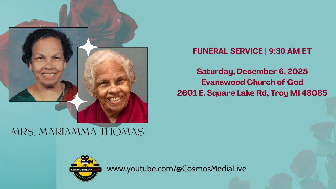 Mrs. Mariamma Thomas | Funeral Service | December 6, 2025 | **LIVESTREAM**