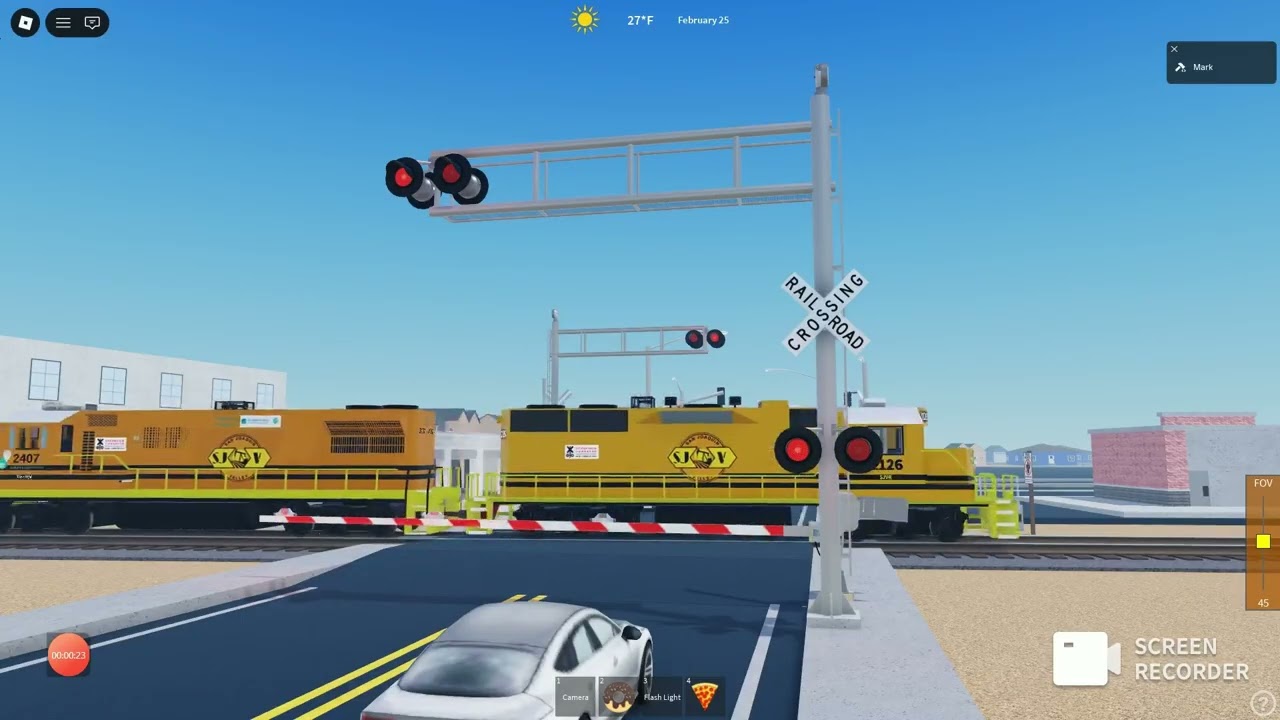 SJVR 2126 and 2407 passing through Reedley and Sanger ca in Roblox