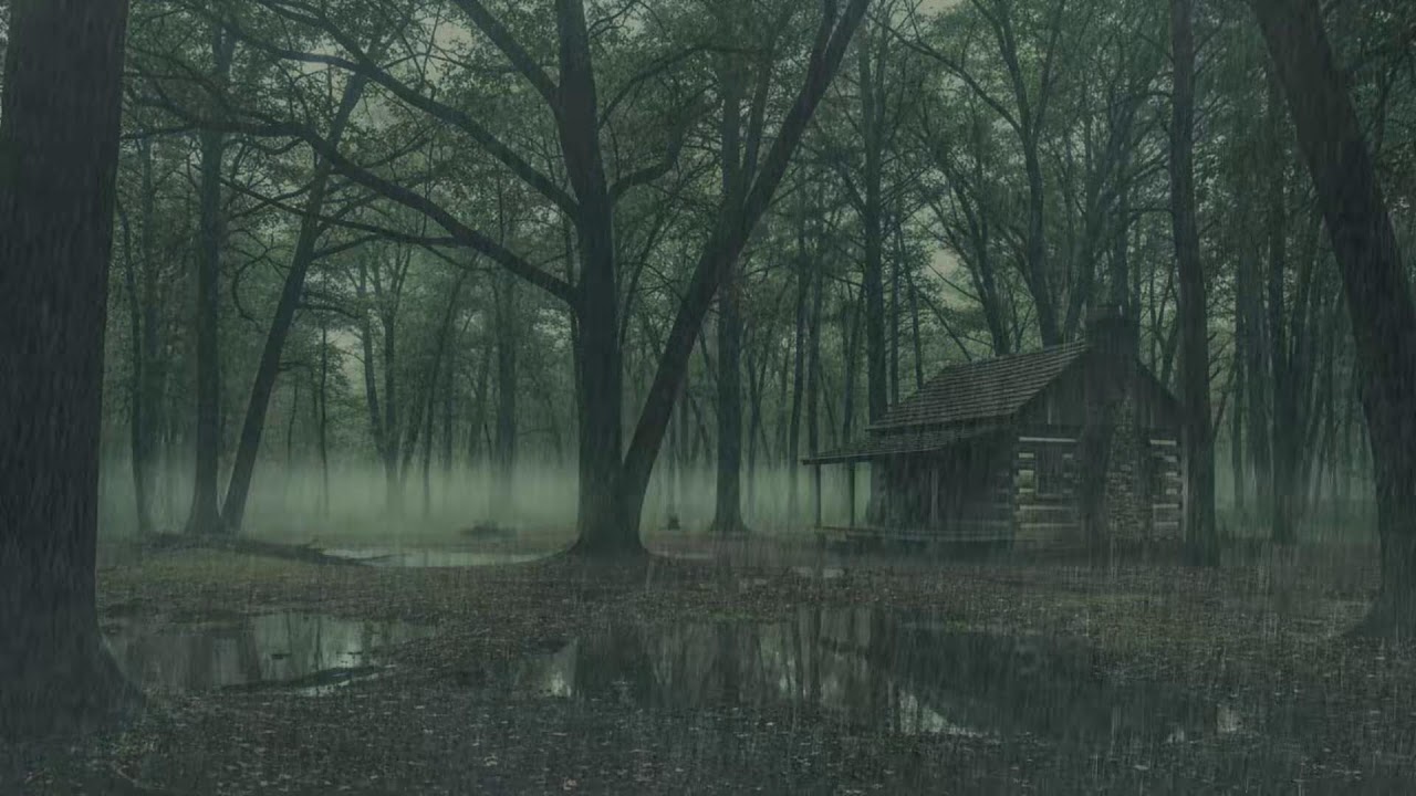 Night Rain at a Forest Cabin | Relax and Fall Asleep Fast