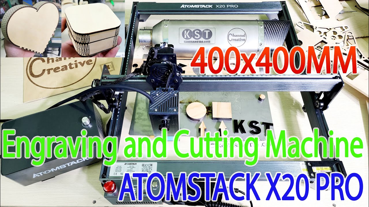 Unbox and Test Atomstack X20 Pro 20W Quad-Laser Engraving and Cutting Machine