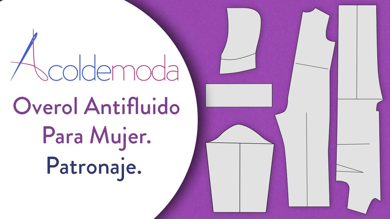 Patronaje de un OVEROL ANTIFLUIDO FEMENINO -DIY