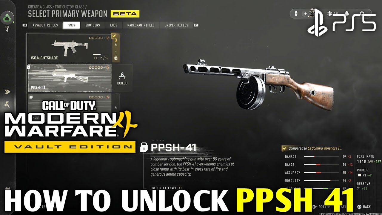How to Unlock PPSH-41 MW4 PPSH-41 SMG MW4 | MW4 How to Get PPSH-41 MW4 | MW4 How to Unlock PPSH-41