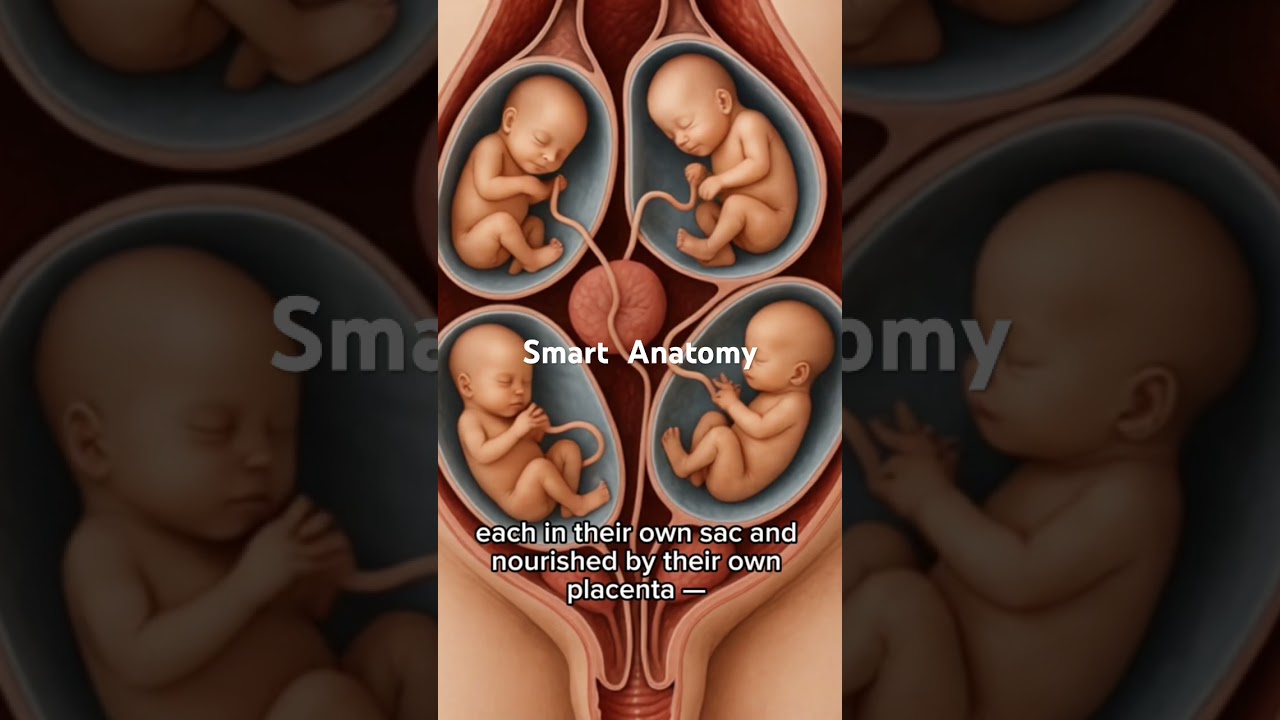 Quadruplets with separate placentas and amniotic sacs #pregnant #baby #quadruple #twins
