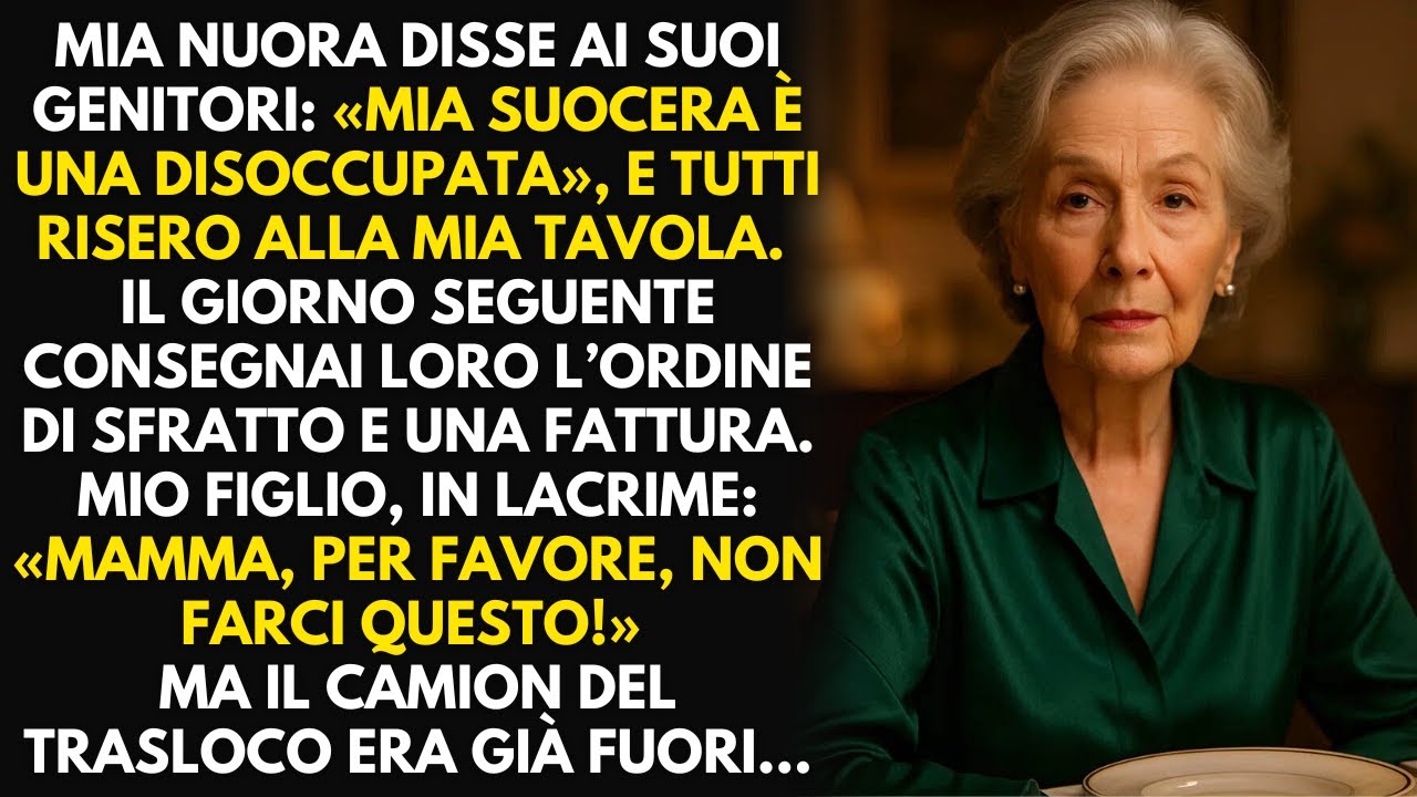 Mia nuora mi disse “disoccupata” ai suoi genitori — il giorno dopo mio figlio disse: “Non farlo”.