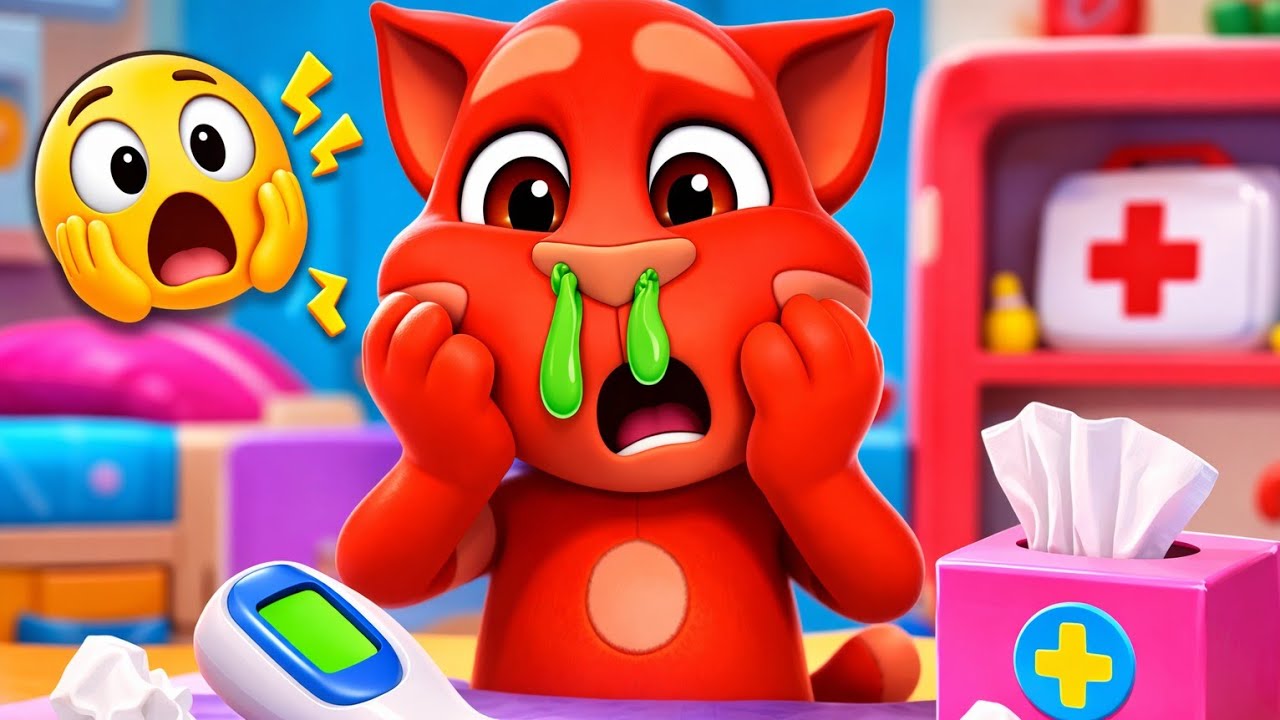 Oops! Tom&rsquo;s Nose Is a Mess 🤢 Funny Sick Tom Moment 😂 My Talking Tom 2 Gameplay#talkingtom 