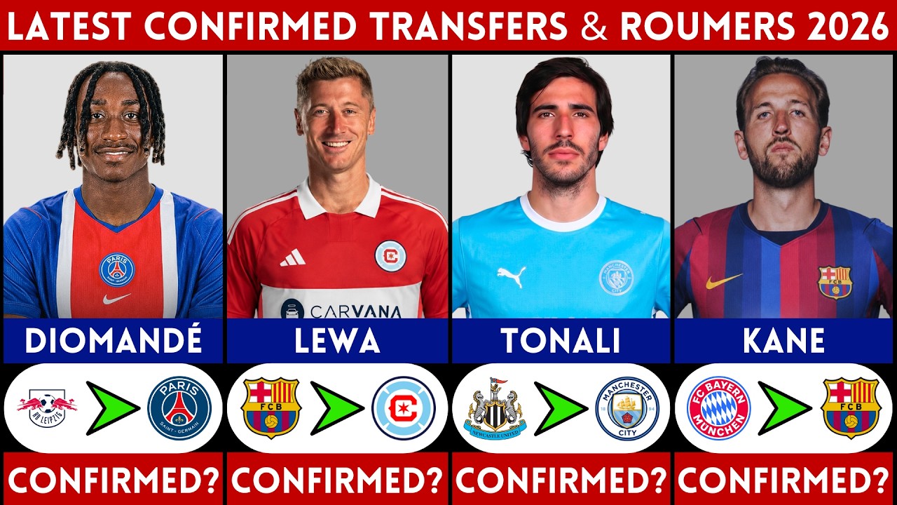 🚨 LATEST CONFIRMED TRANSFER NEWS AND RUMOURS - SUMMER 2026 | LEWANDOWSKI, KANE, TONALI, DIOMANDE....