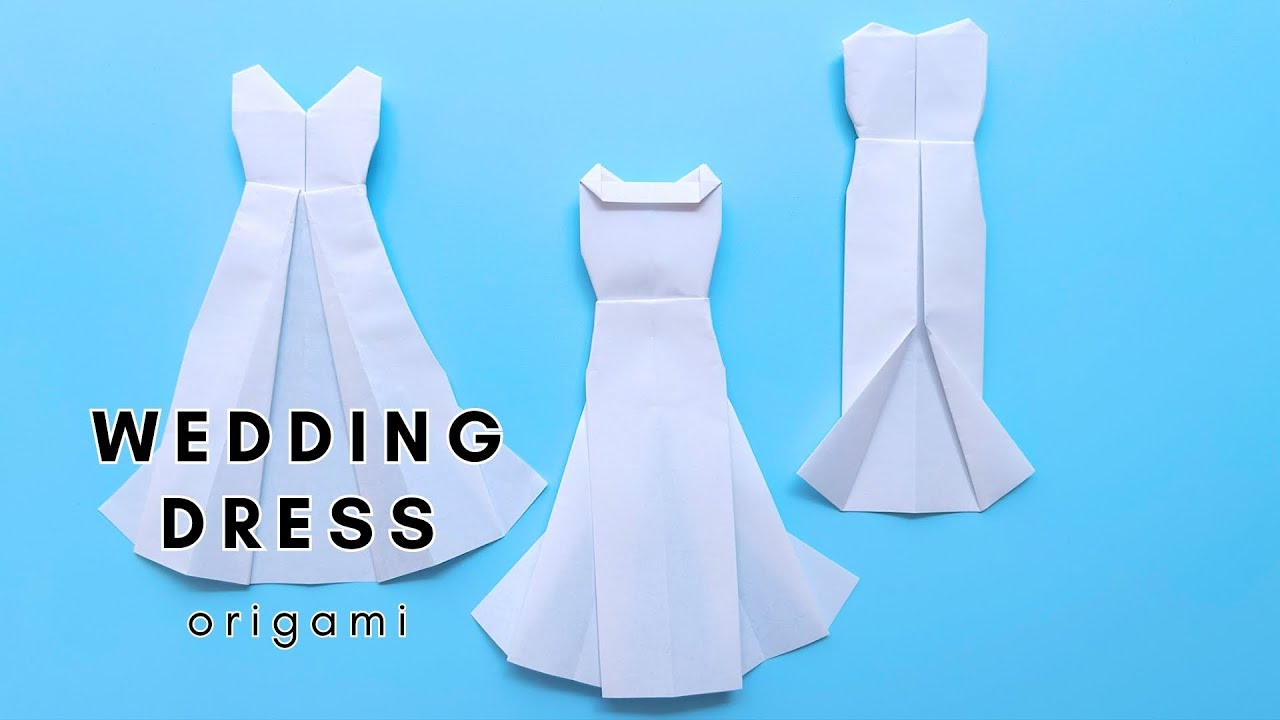 Origami WEDDING DRESS | Paper Easy Craft【Origami】