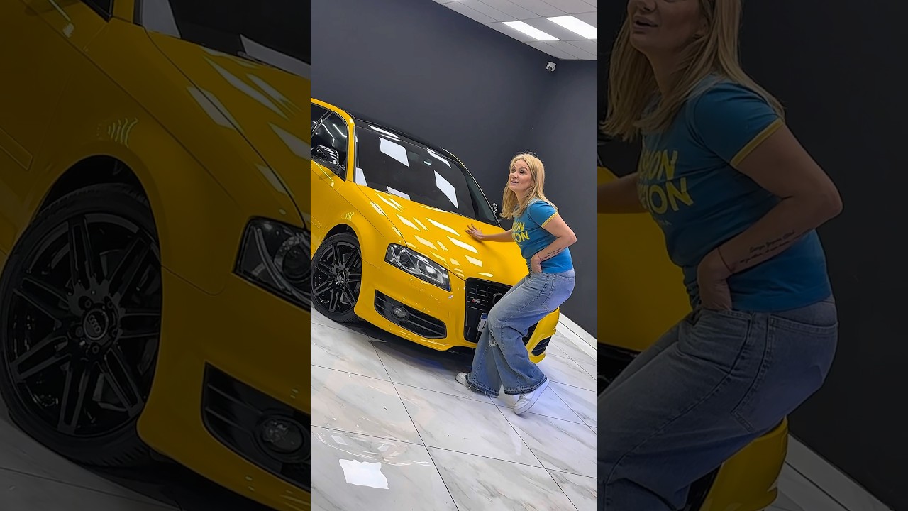 Eliana Guercio Ploteo su Auto de Amarillo en APA ID PLOTEOS al Igual que Chiquito Romero