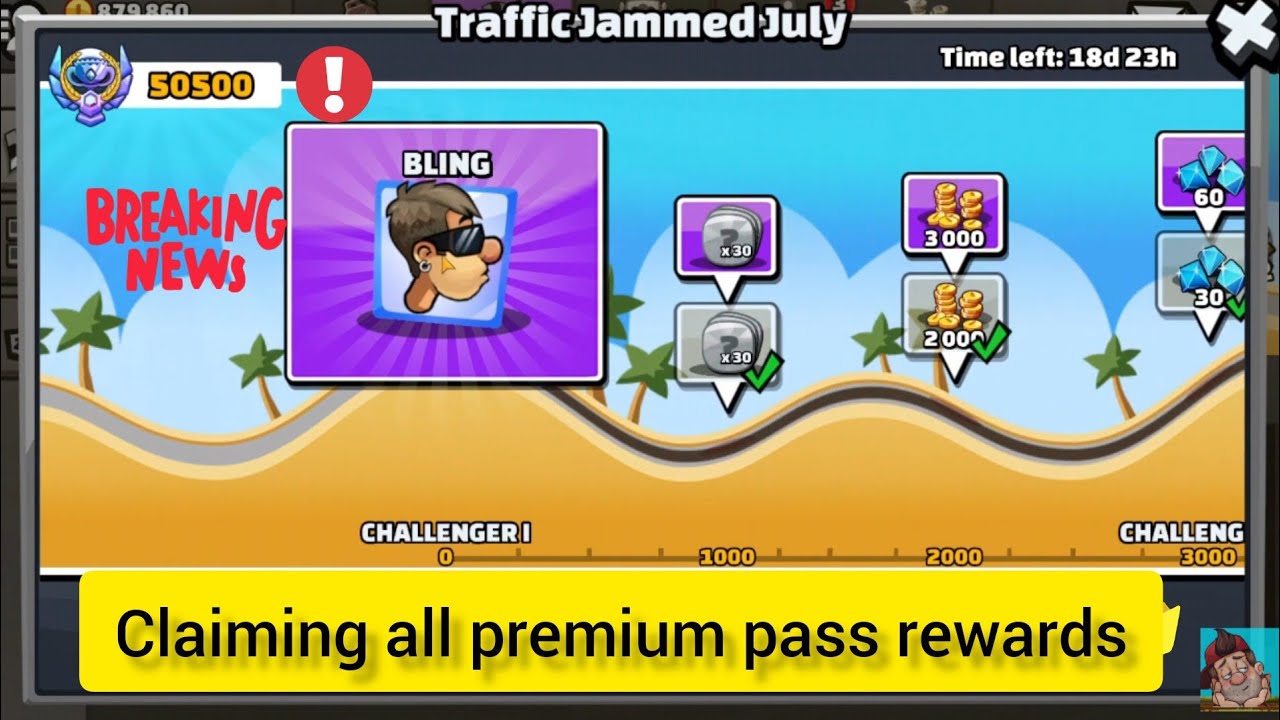 Claiming All Premium Pass Rewards In Hill Climb Racing 2