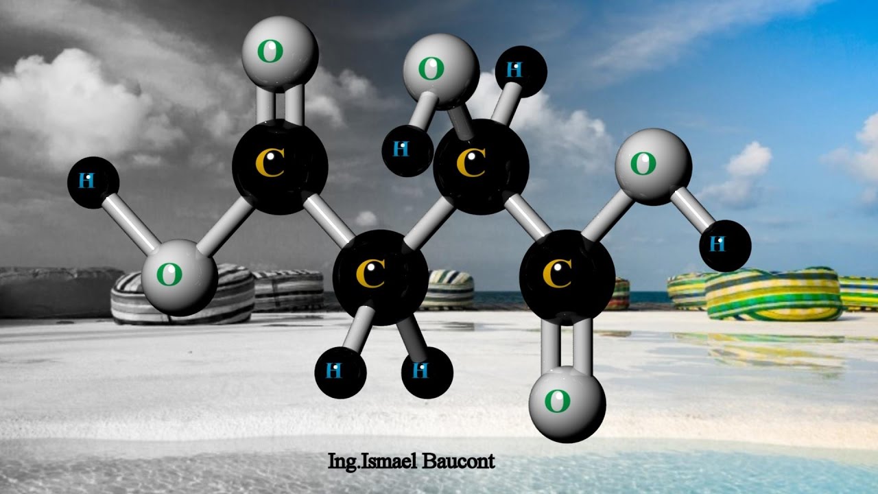 Malic Acid: 3D Molecule Animation
