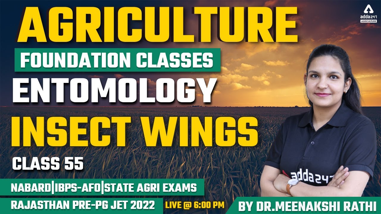 Agriculture Foundation Classes | Entomology #55 | Insect Wings | Rajasthan Pre-PG