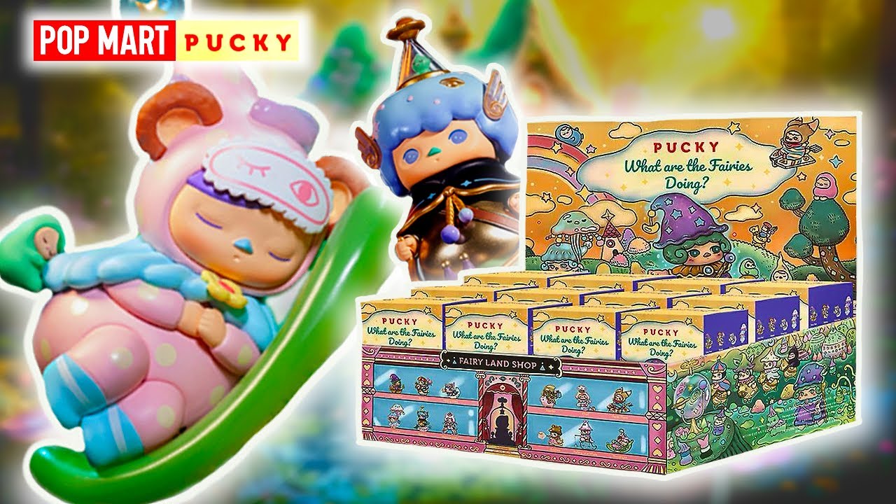 Распаковка закрытой коробки с фигурками Pop Mart Pucky «Что делают феи?»