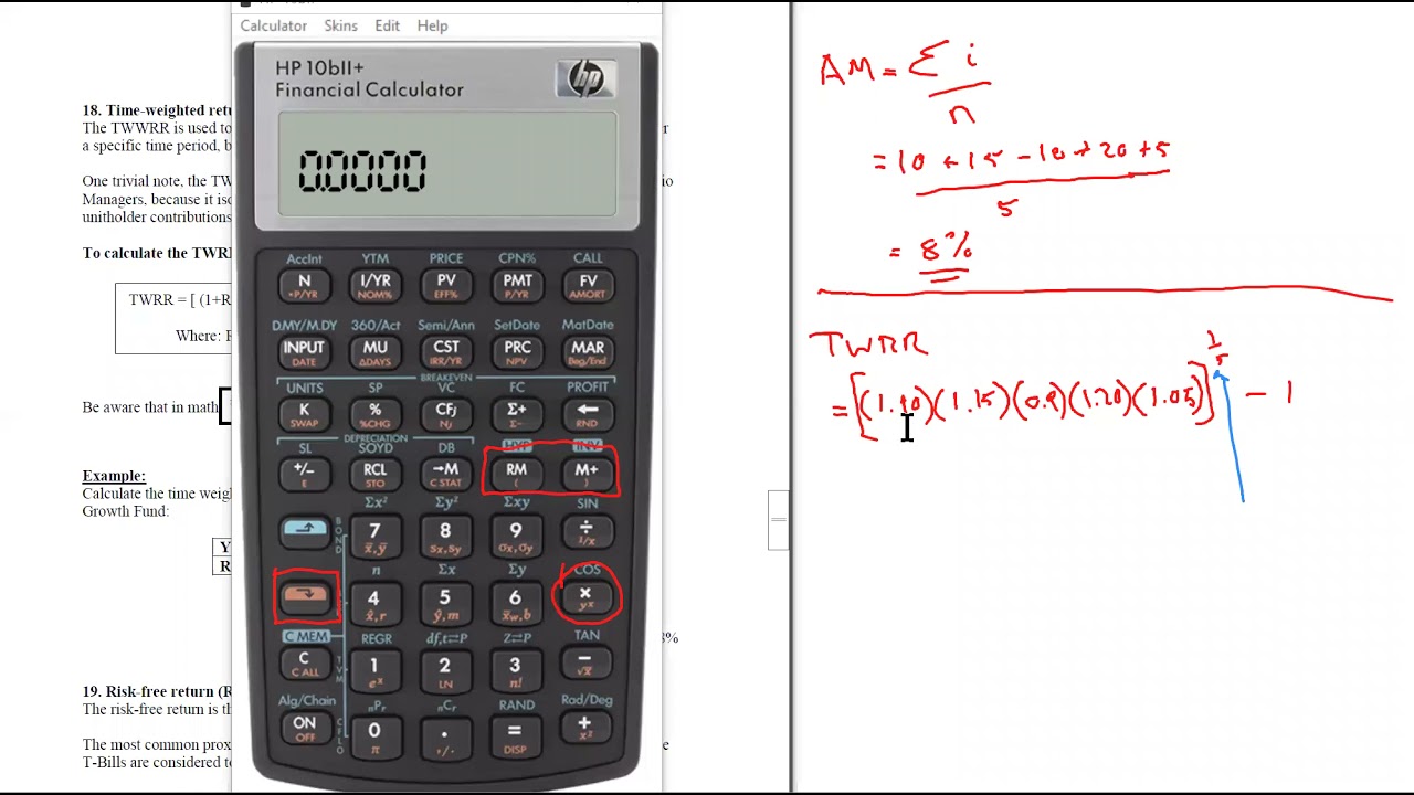 Time Weighted Rate of Return (TWRR) Calculation Example