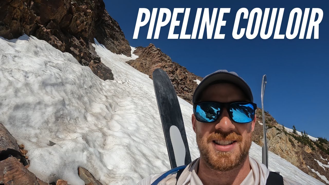 Snowboarding the Pipeline Couloir at Snowbird