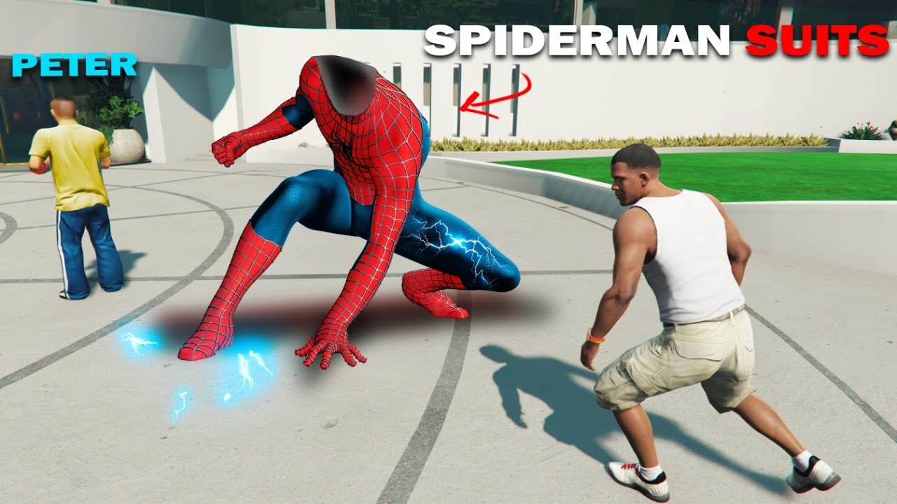 Franklin Stealing Spiderman Suits in GTA 5!