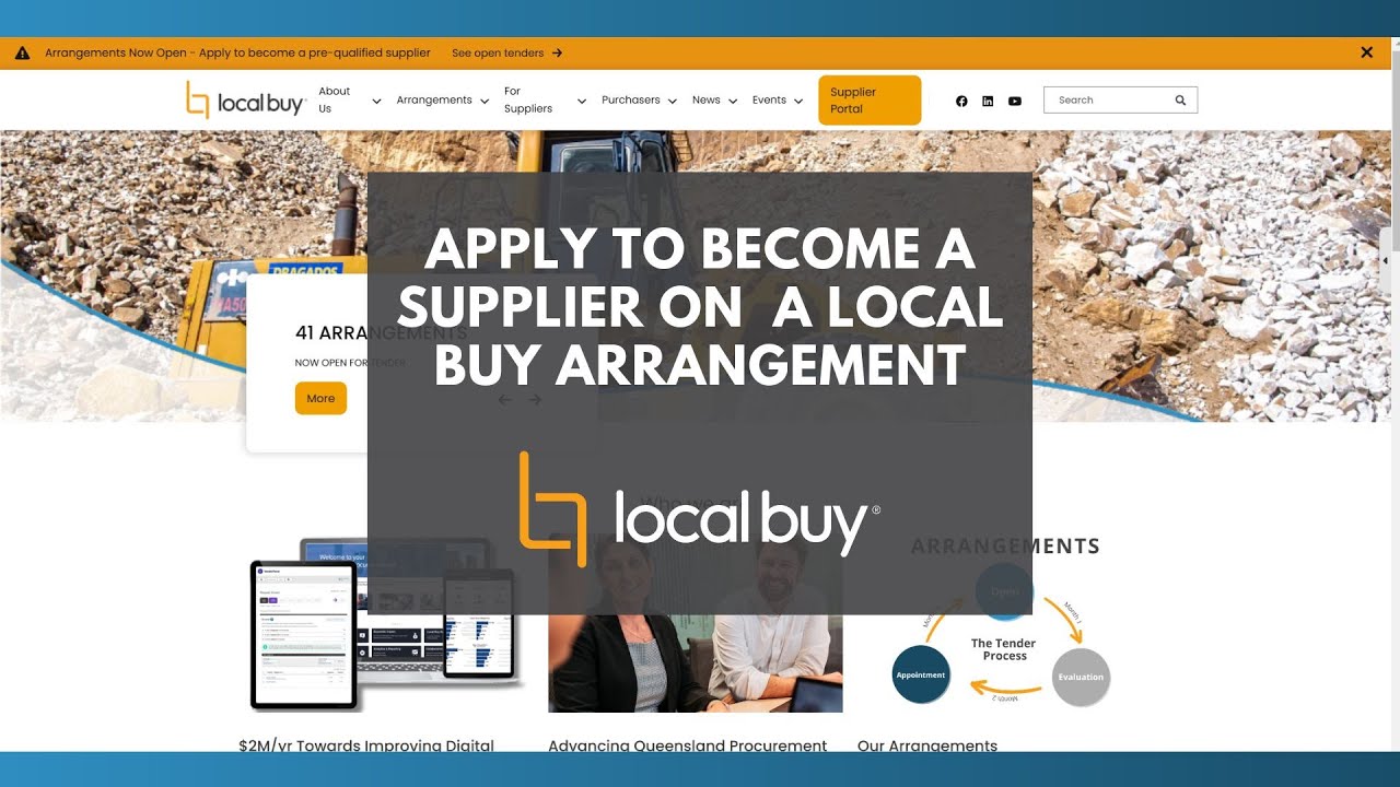 How to apply to become a supplier on a Local Buy Arrangement - step by step instructions