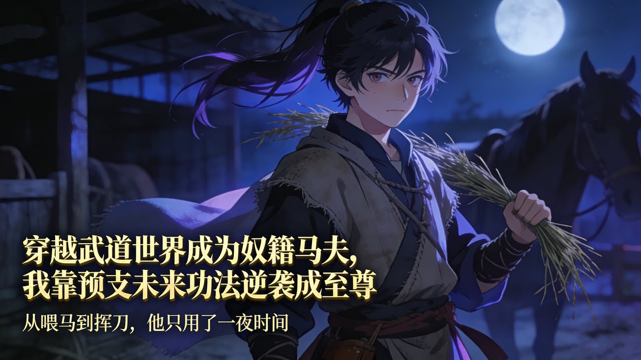 穿越武道世界成为奴籍马夫，我靠预支未来功法逆袭成至尊。从喂马到挥刀，他只用了一夜时间#小說推薦 #小說 #動漫 #劇情 #漫畫