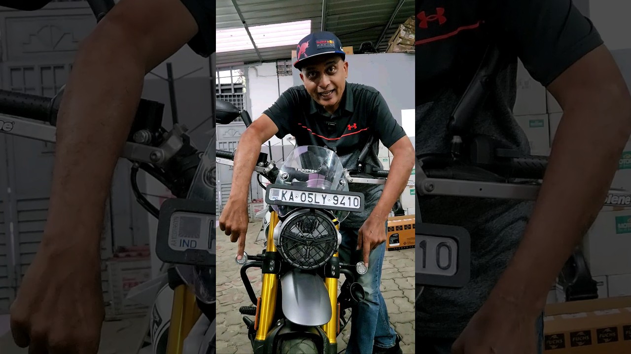 Аксессуары для Triumph Scrambler 400X #bigbearbangalore #motorcyclelife #triumphscrambler400x