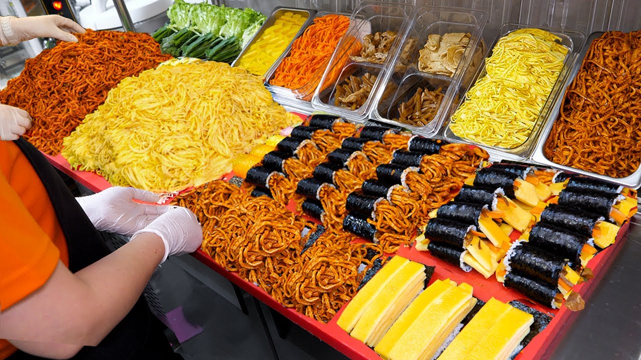 꼬마김밥 하루 5,000개 완판! 새벽부터 만드는 역대급 정성가득 꼬마김밥 모음 Best Korean Snack! Gimbap l Korean Street Food