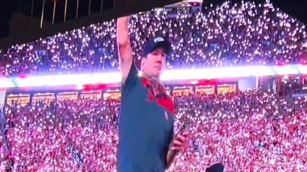 Toby Keith, courtesy of the red white and blue sing along,week two. OU Football ￼ stadium. 9/7/24￼