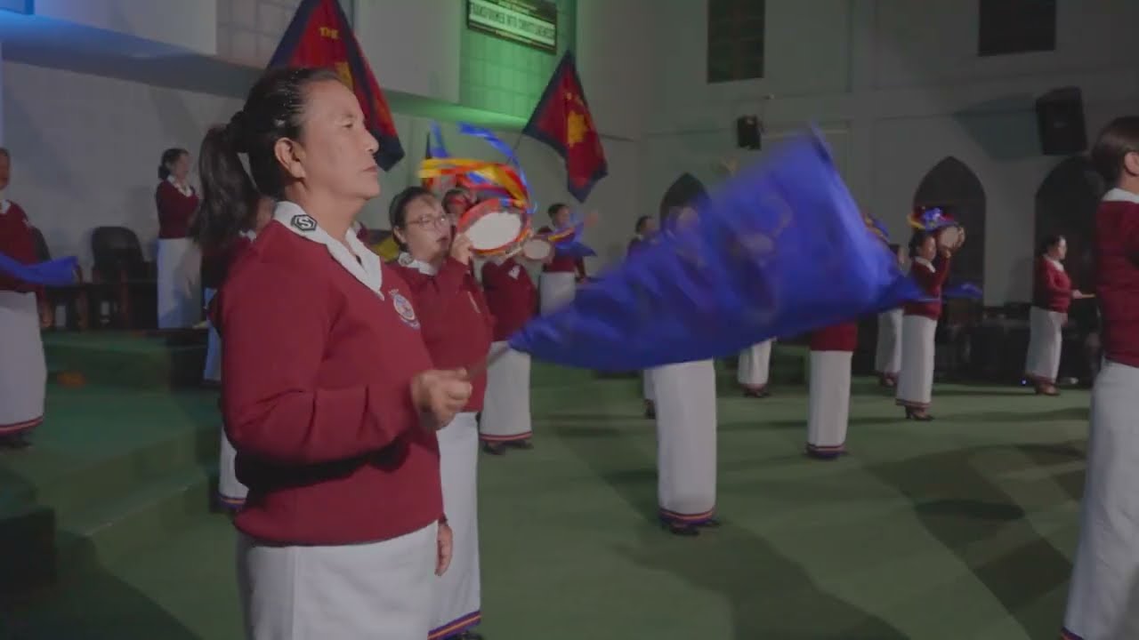 Hliappui Corps Home League | Timbrel Display