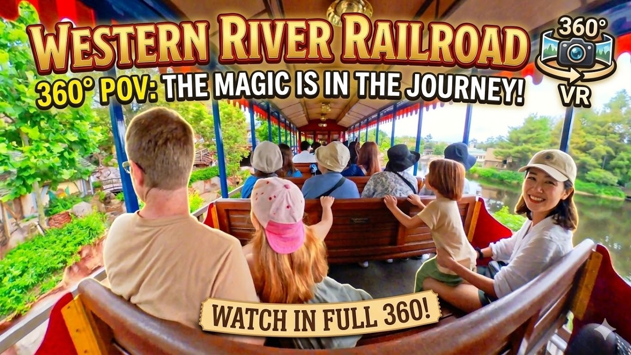 Watch in 360: Disneyland PoV | Tokyo | The Magic is in the Journey--The Western River Railroad Train