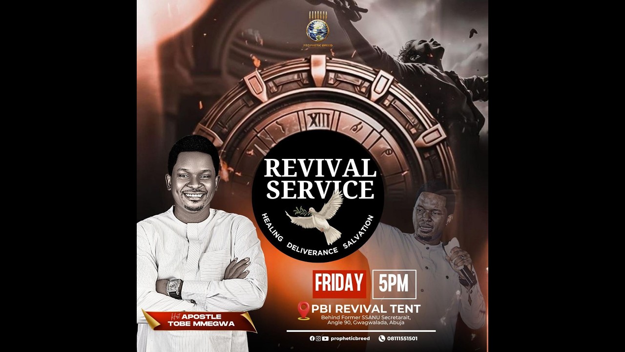 FRIDAY REVIVAL SERVICE WITH APOSTLE TOBE MMEGWA