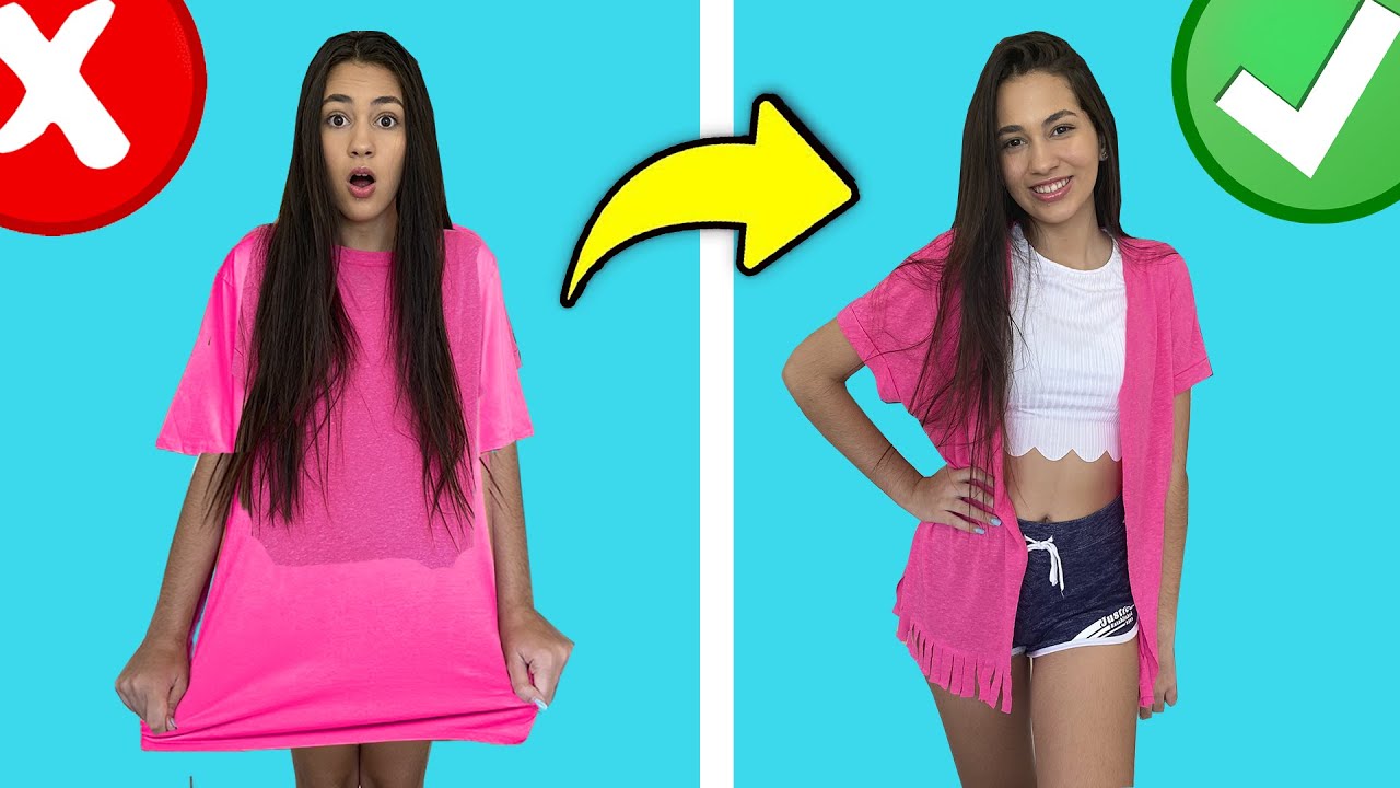 ROUPAS CUSTOMIZADAS SUPER LINDAS E TRUQUES DICAS de MODA para Atualizar Guarda-Roupa | Bela Bagunça